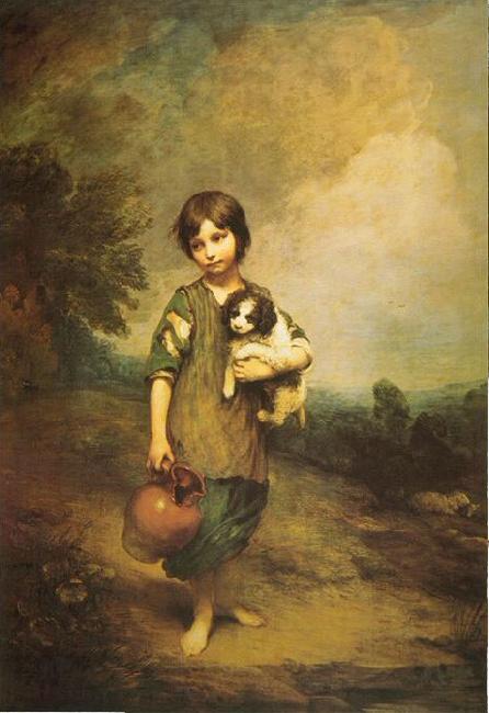 Thomas Gainsborough A Cottage Girl with Dog and Pitcher Germany oil painting art